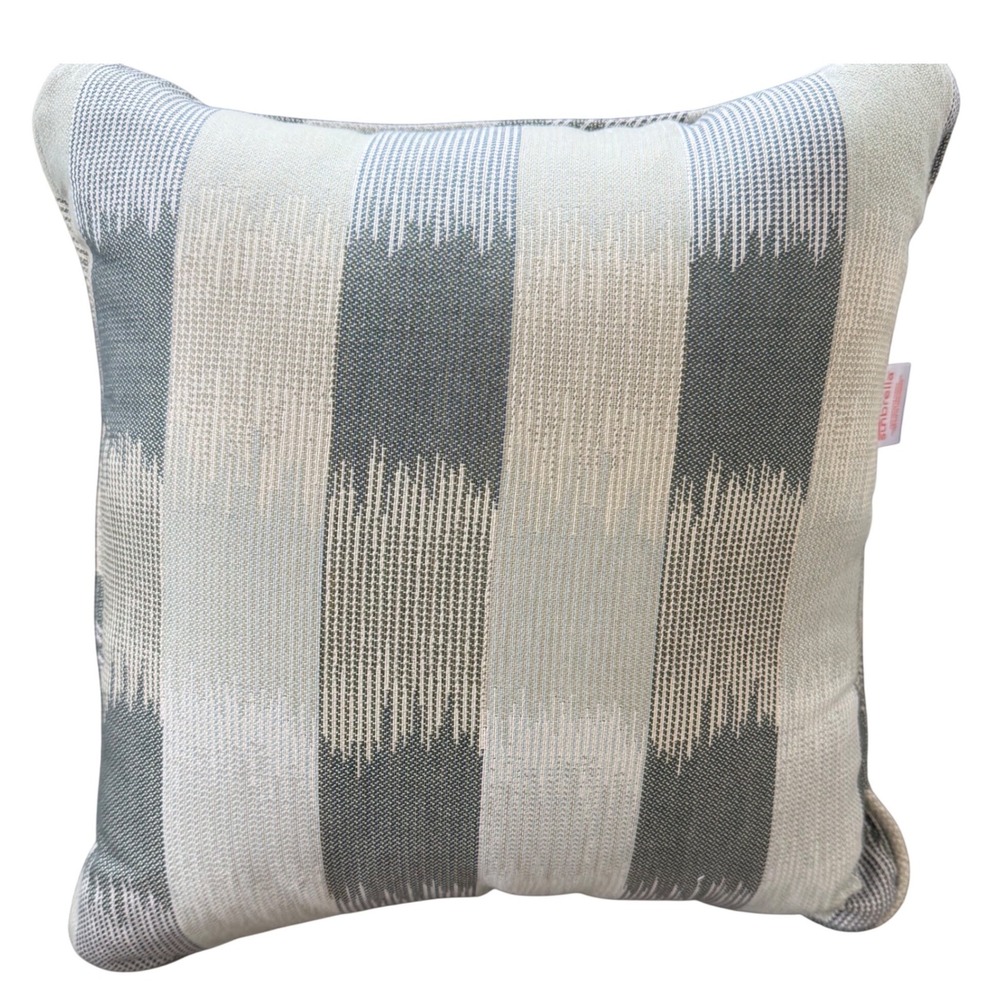 4 Sunbrella 20" X 20" Toss Pillows Coastal Calm Collection Blue Gray White NEW - Picture 3 of 13
